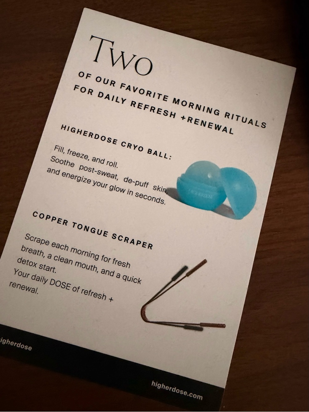 HigherDOSE Cryo Ball & Copper Tongue Scraper Wellness Set New - Picture 5 of 9